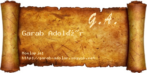 Garab Adolár névjegykártya